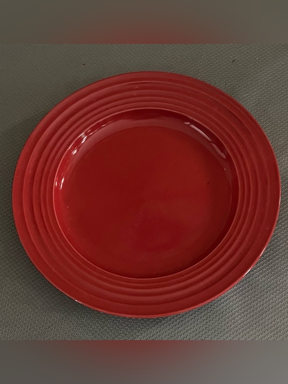 Red Ceramic Dinner Plate
